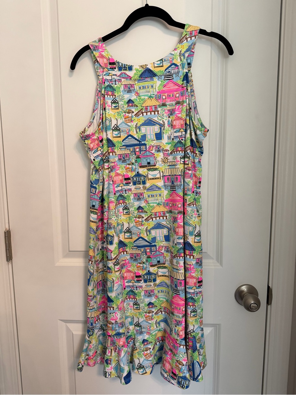 LULU-B Sleeveless Key West Print Dress in Multicolor - Picture 3 of 4